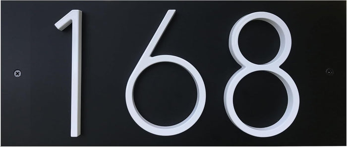 Personalized Address Plaque with Metal House Numbers for Outside-Display Your Address Numbers with a Modern Custom Address Sign in Horizontal or Vertical Directions