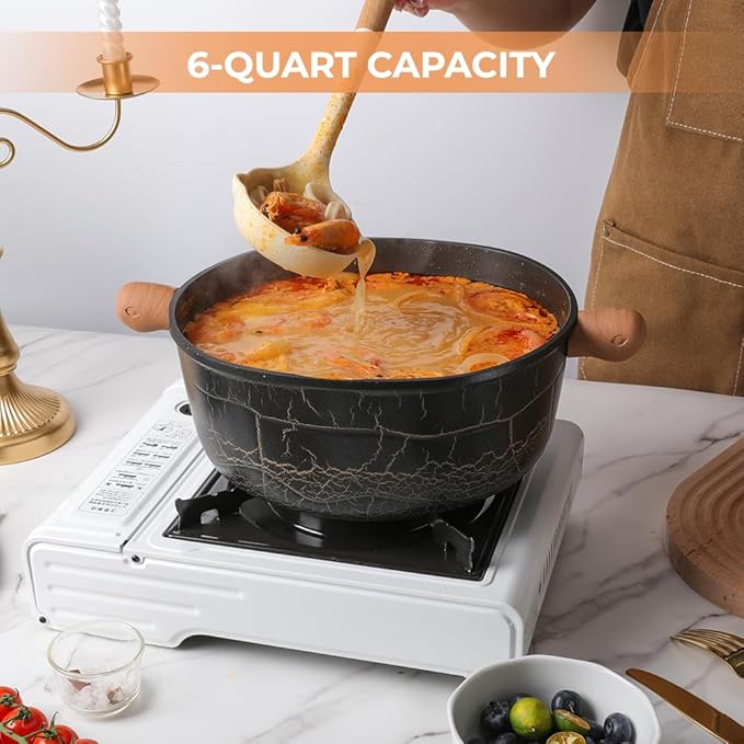 Bionic Turtle Design Nonstick Ceramic Dutch Oven Pot