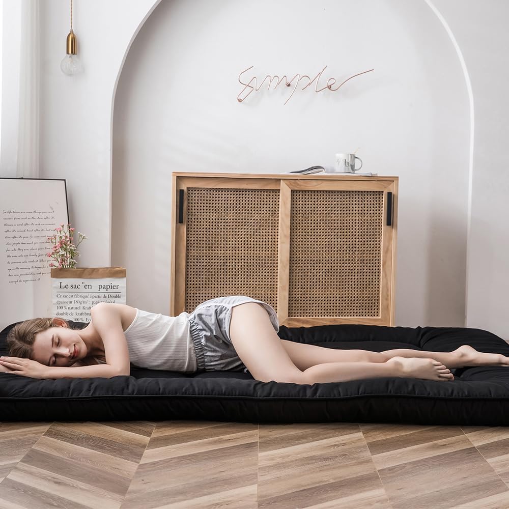 MAXYOYO Japanese Floor Mattress 4" Thick Twin Size Foldable Futon Mattress