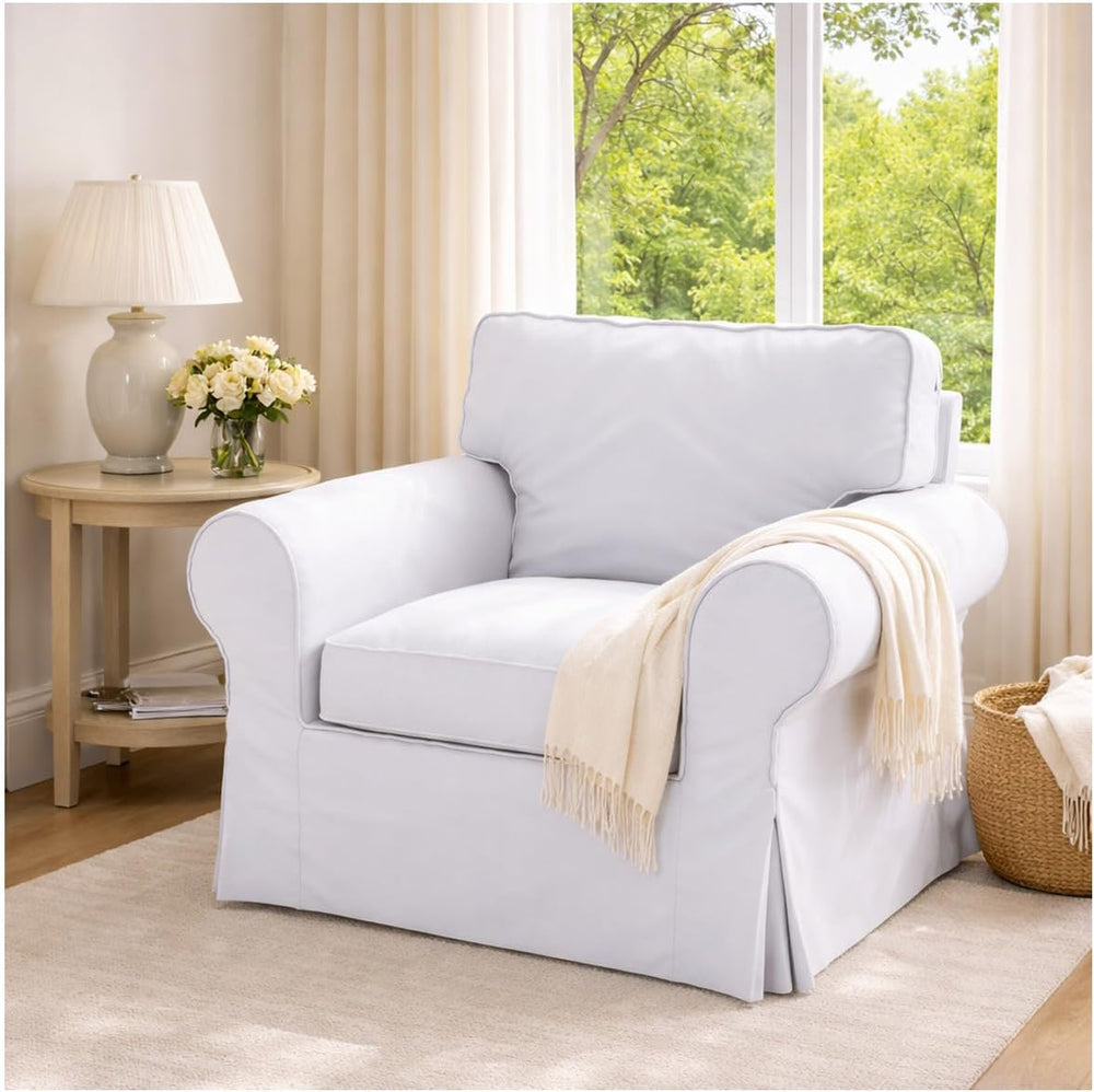 Dense Cotton Ektorp Chair Cover Compatible with IKEA Armchair Slipcover