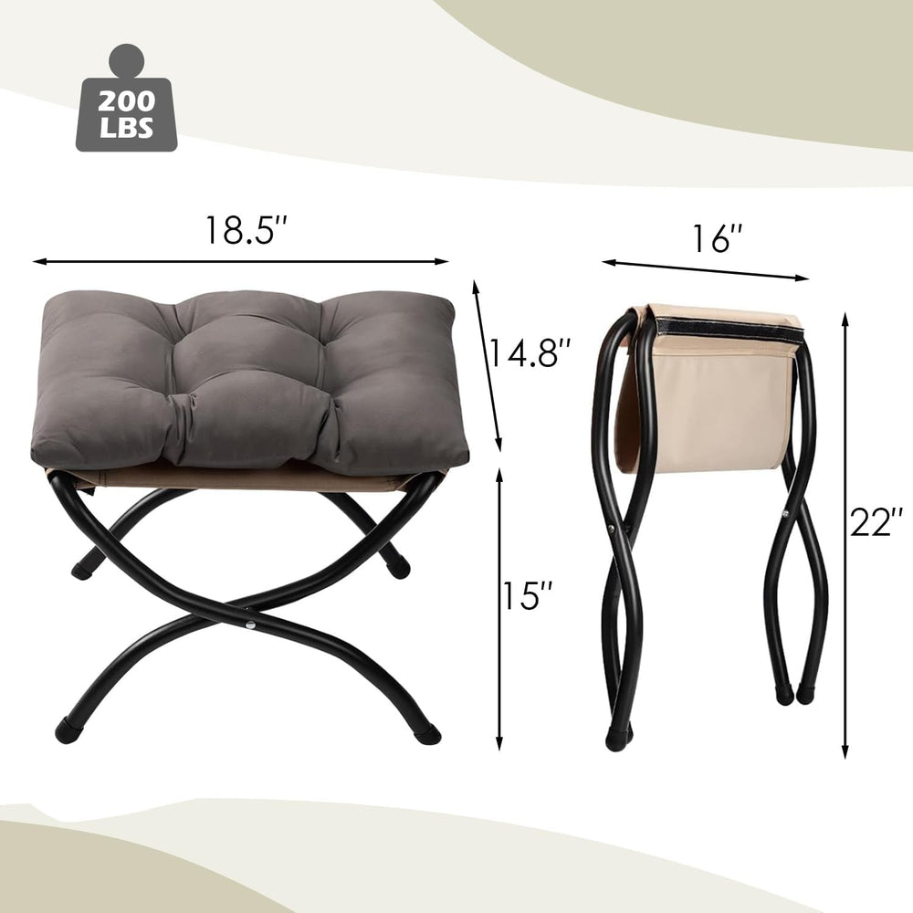 HollyHOME Lazy Chair with Foldable Ottoman, Accent Comfy Lounge Armchair and ...