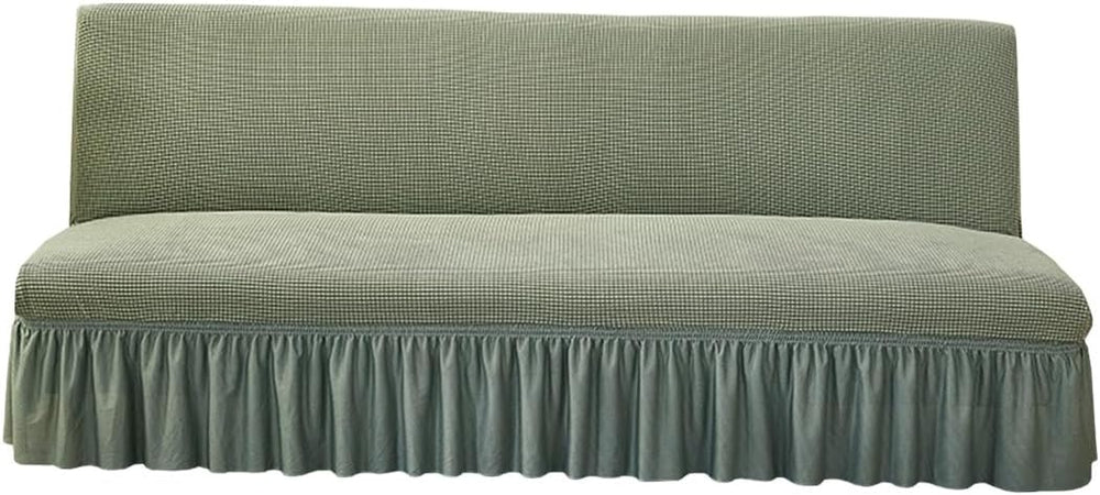 Futon Cover Slipcover Removable Armless Sofa Bed Slipcovers Full Size with Sk...
