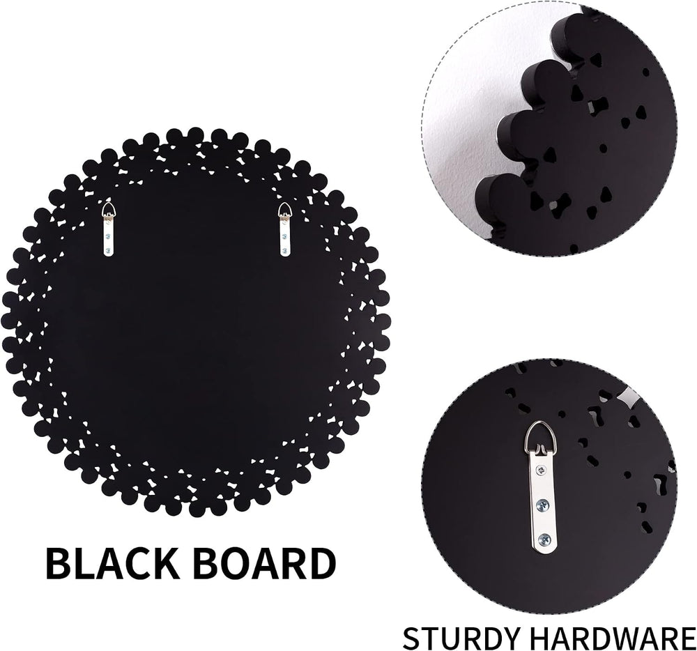 SHYFOY Crystral Round Mirror for Wall Decor,24" Large Wall Mirrors