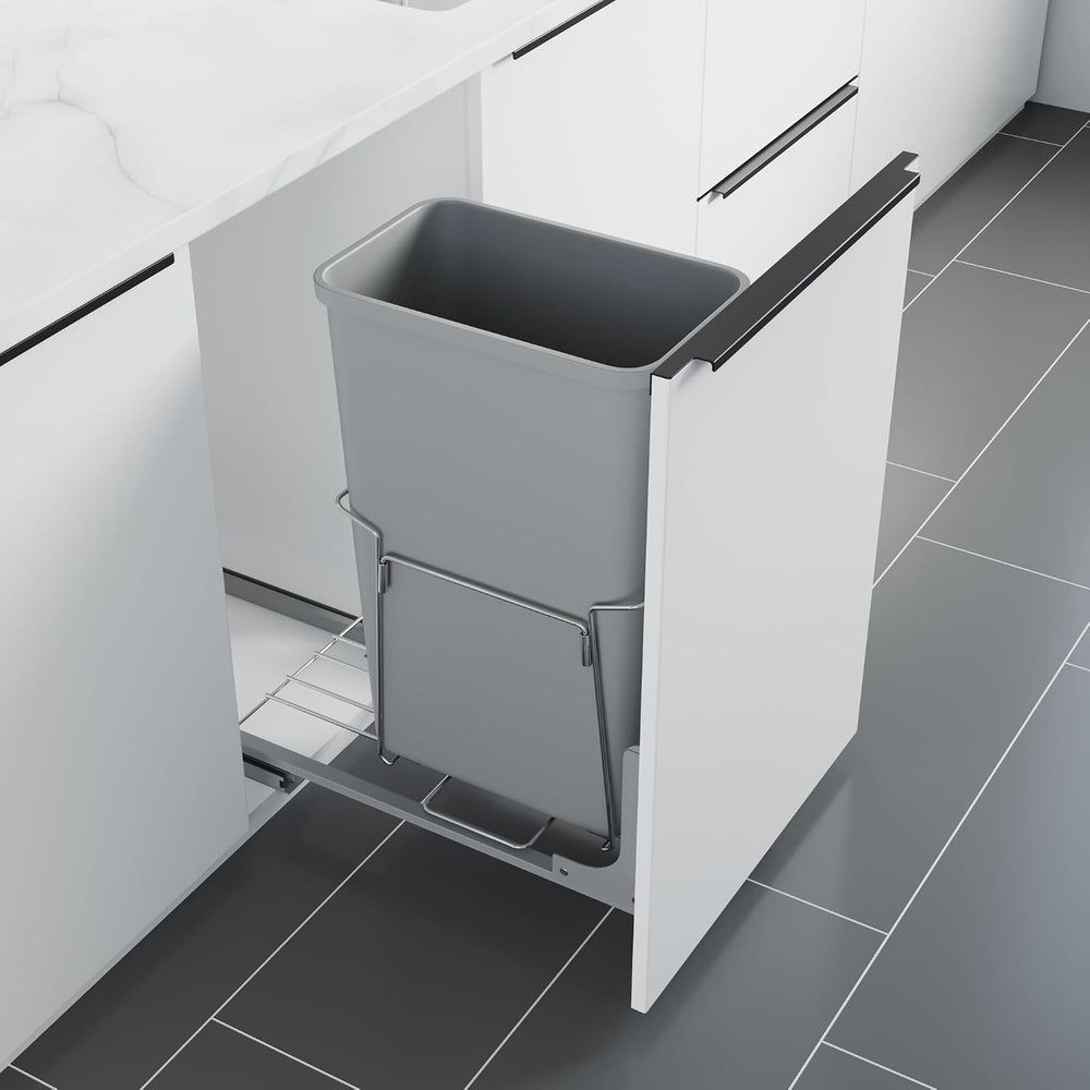 Dowell B15 Aluminum Base Wastebasket Pullout