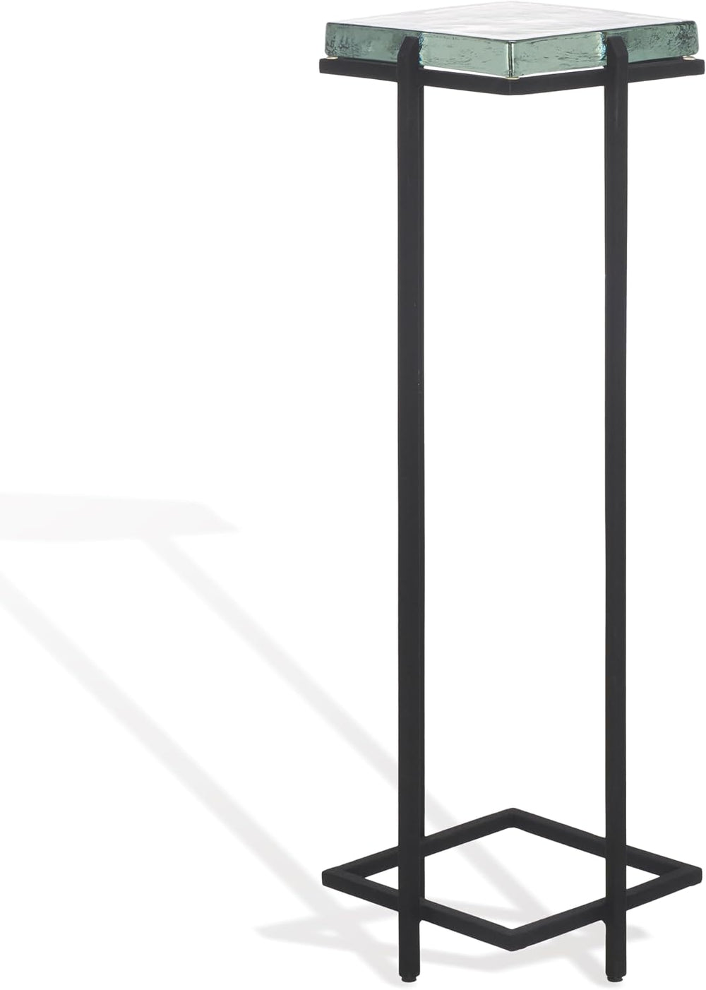 SAFAVIEH Couture Collection Giabelle Black/Clear Cast Glass Drink Table (Full...