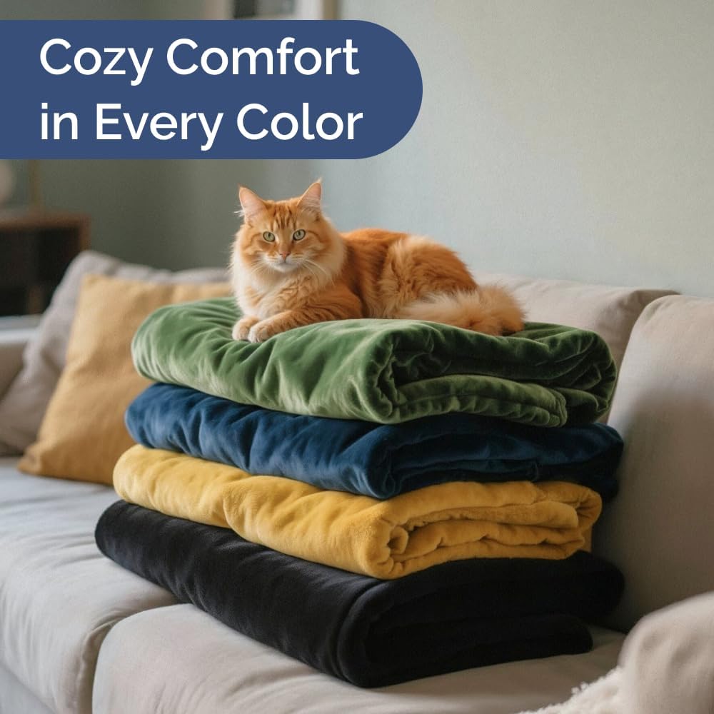 Fleece Blanket Queen Size - Ultra-Soft Warm Flannel Fleece Blanket - Grey