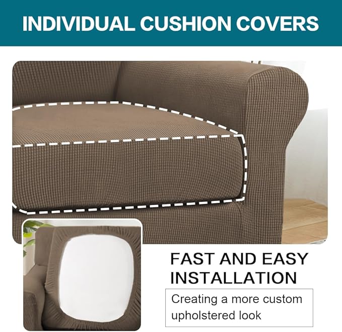 Turquoize 2 Piece Chair Covers Armchair Slipcovers
