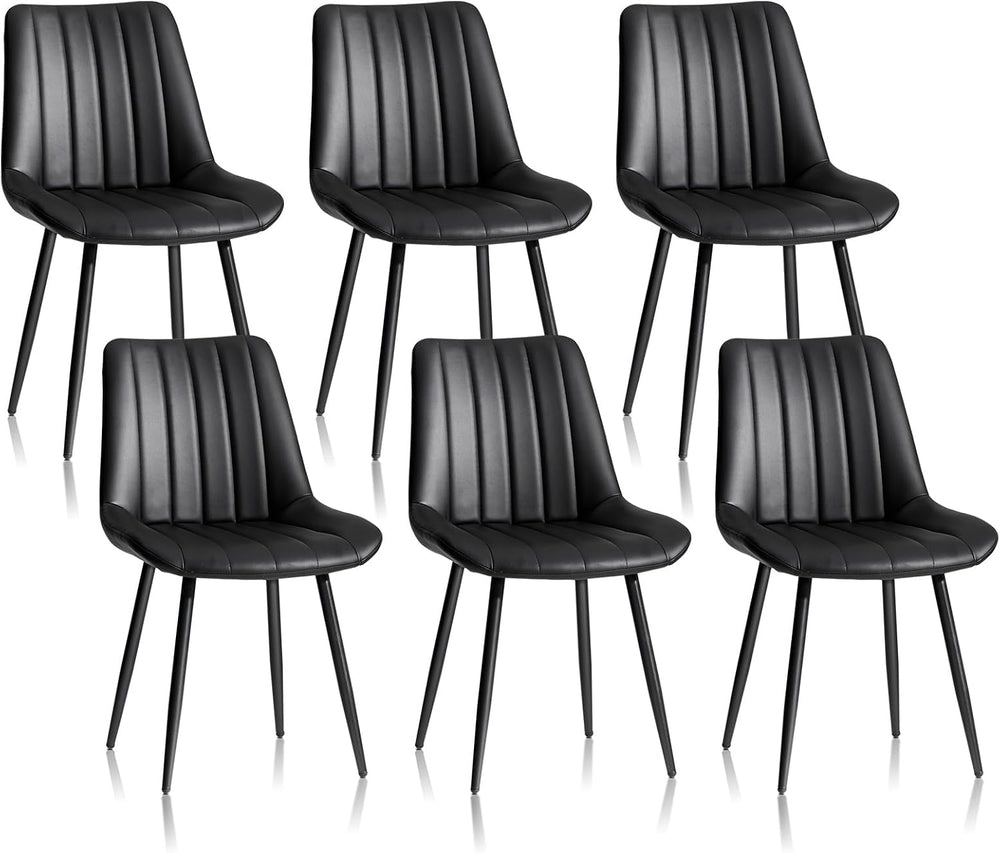 CLIPOP Dining Chairs Set of 6, Upholstered Kitchen Chairs with Comfortable Fa...