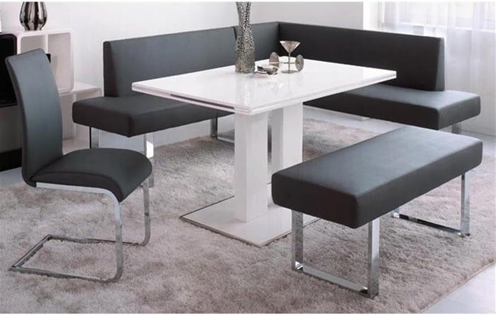 armen LIVING Amanda Bench, 48 inchx18 inchx19 inch, Black