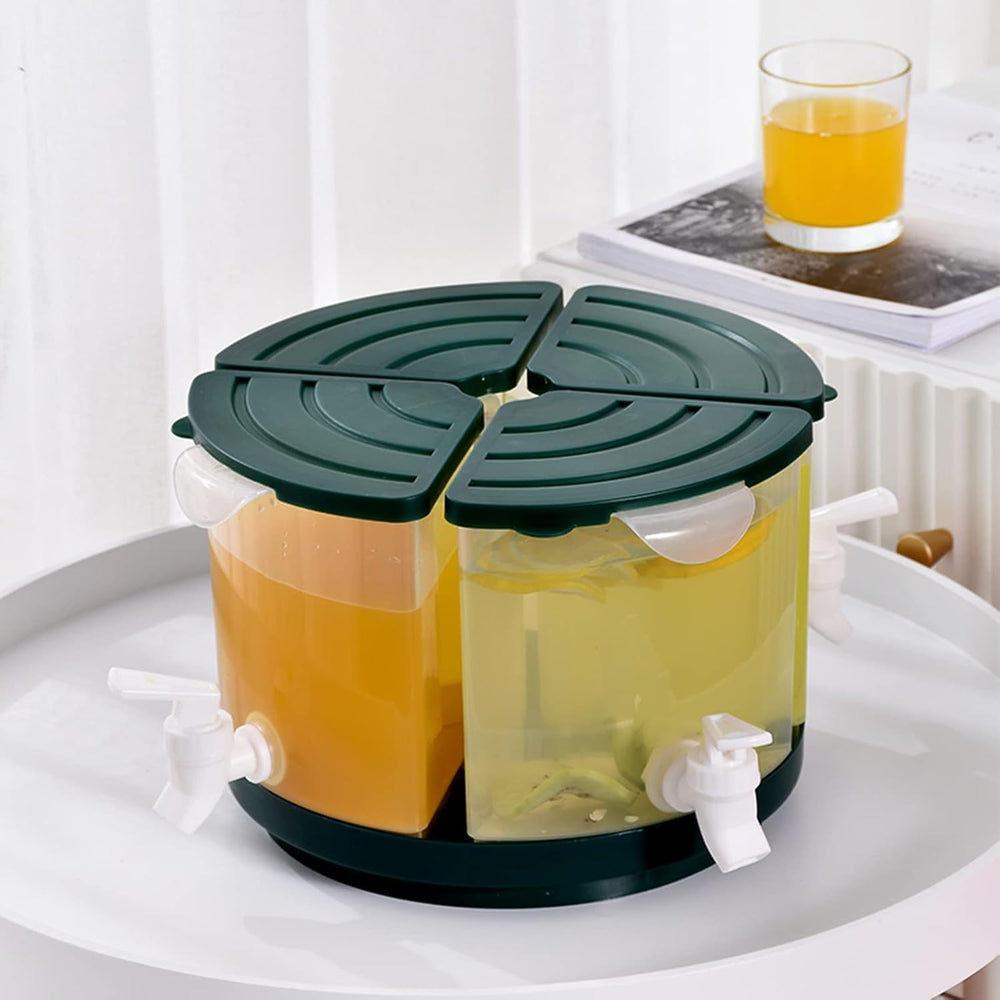 Beverage Dispenser for Fridge, 5.5 L/1.5 Gallon Rotating Plastic Drink Dispenser