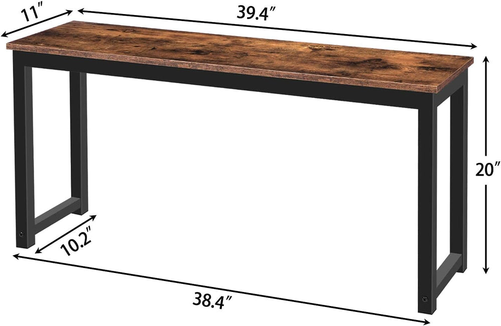 HOOBRO Dining Benches, Pair of 2 Industrial Style Indoor Benches, Durable Met...