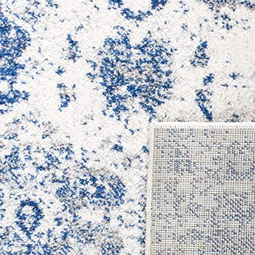 SAFAVIEH Madison Area Rug 8'x10', Transitional White & Royal Blue...