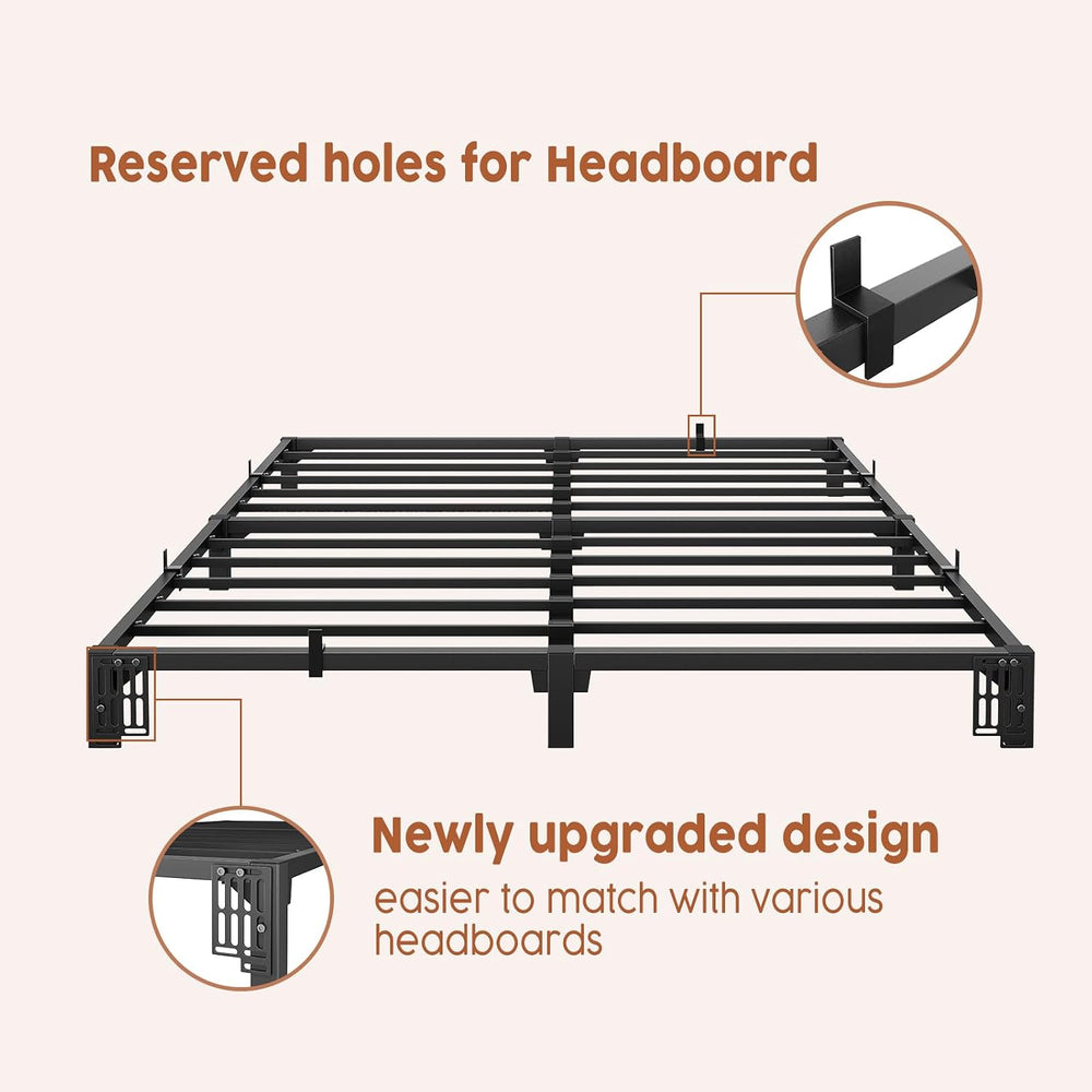 GarveeHome 6 in Queen Bed Frame, Heavy Duty Metal Platform Bed Frame with Dur...