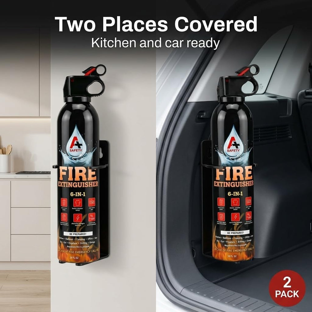 A+ Safety Fire Extinguisher, Portable, Safe to Store in Cars & Garages, G...