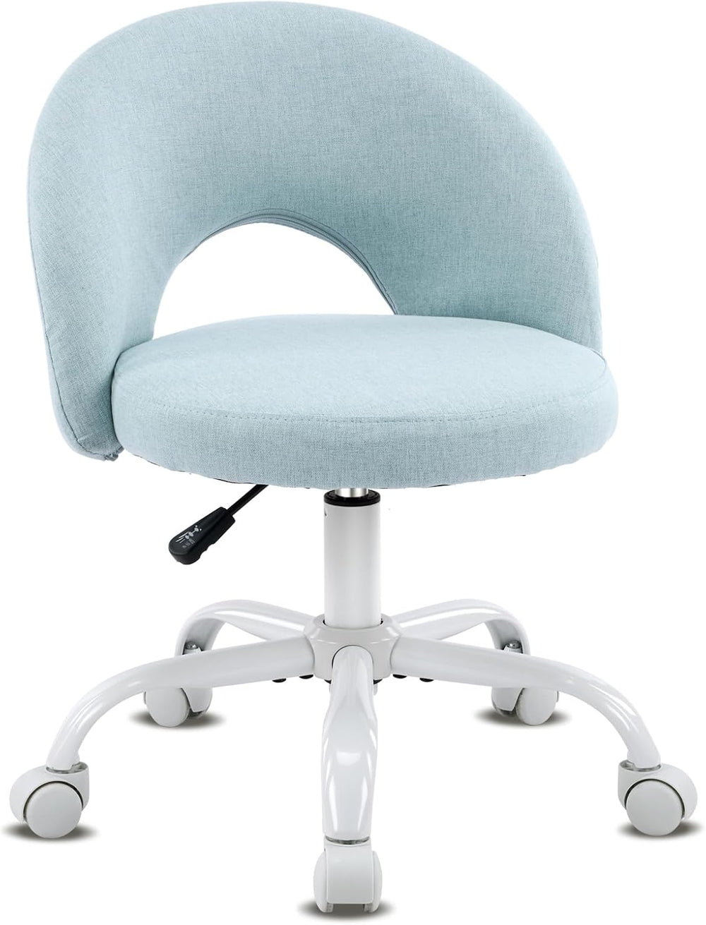 VINGLI Small Vanity Chair with Wheels for Girls.Cute Modern Adjustable Height...