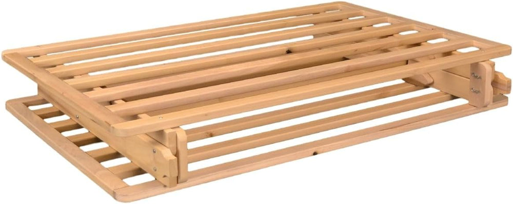 Fold Queen Folding Platform Bed, Solid Poplar Wood, Made in USA
