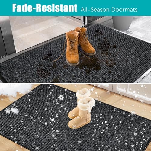 Azadx 3'x4' Front Door Mat Heavy Duty Indoor Outdoor Door Mat Non-Slip
