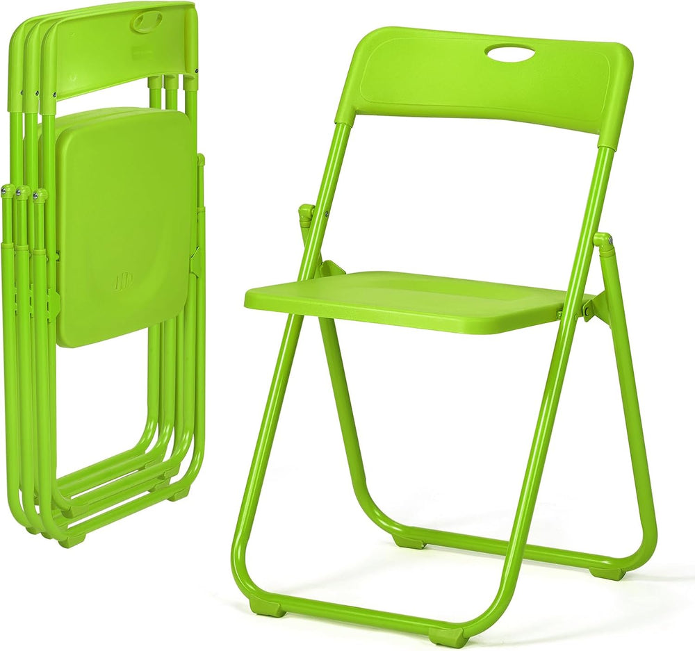 Karl home 4 PCS Plastic Folding Chair, Lightweight Foldable Chair, Green | 30...