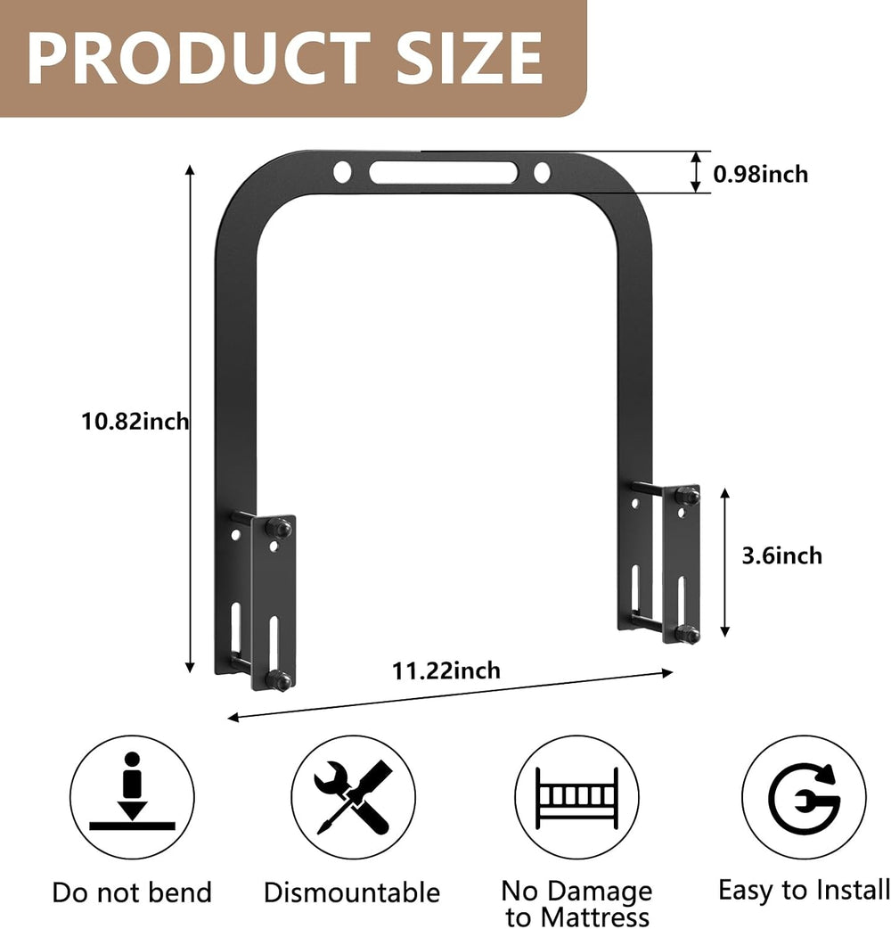 DELLAN 2 Extra Tall Mattress Slide Stopper, Non-Slip Gripper Retainer Bar