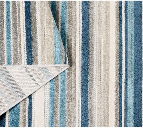 TOWN & COUNTRY EVERYDAY Rio Multicolor Stripe Indoor Outdoor Area Rug, UV...