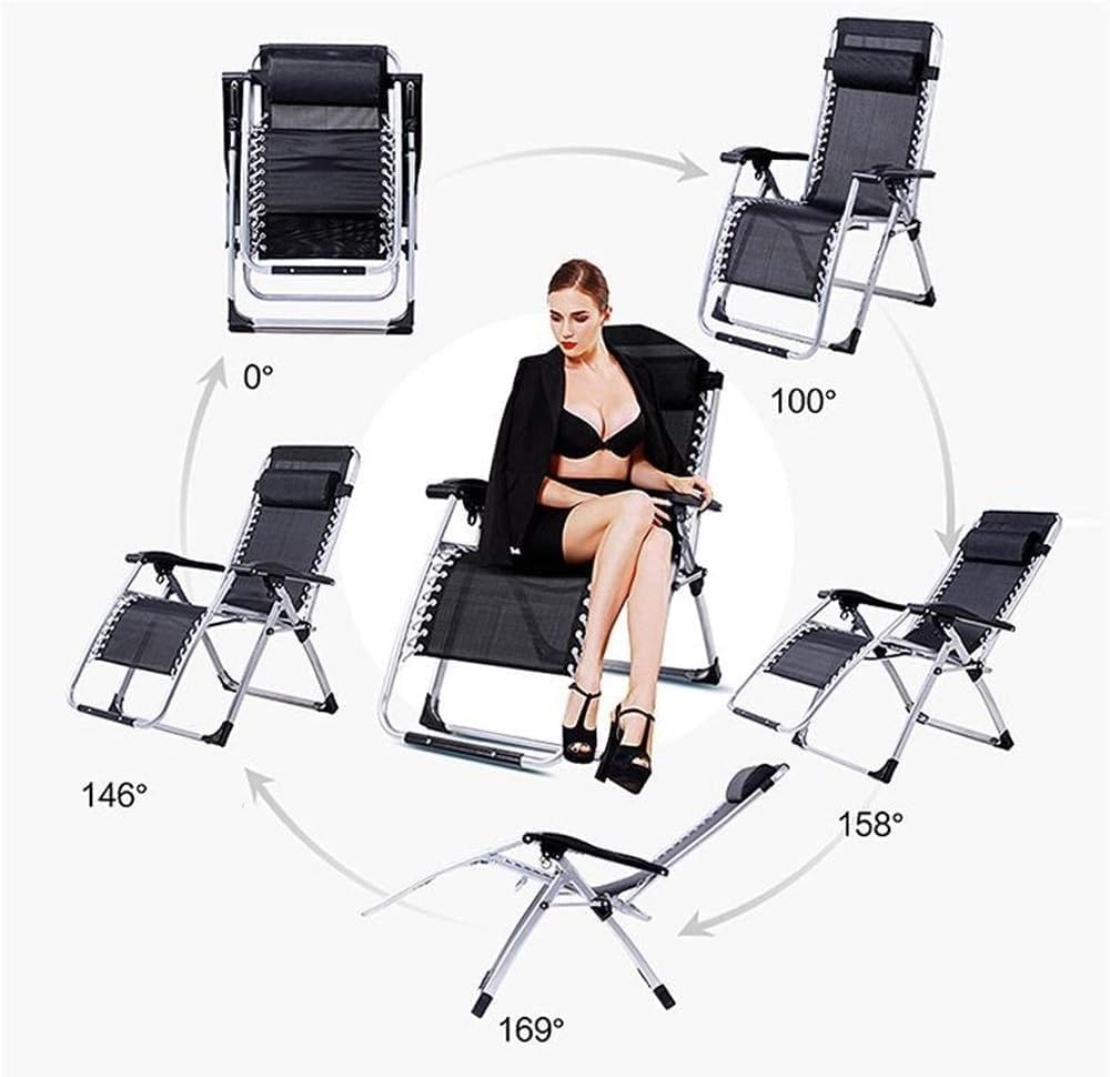 Sun Loungers Gravity Chair,Patio Reclining Lounge Chairs Adjustable for Indoo...
