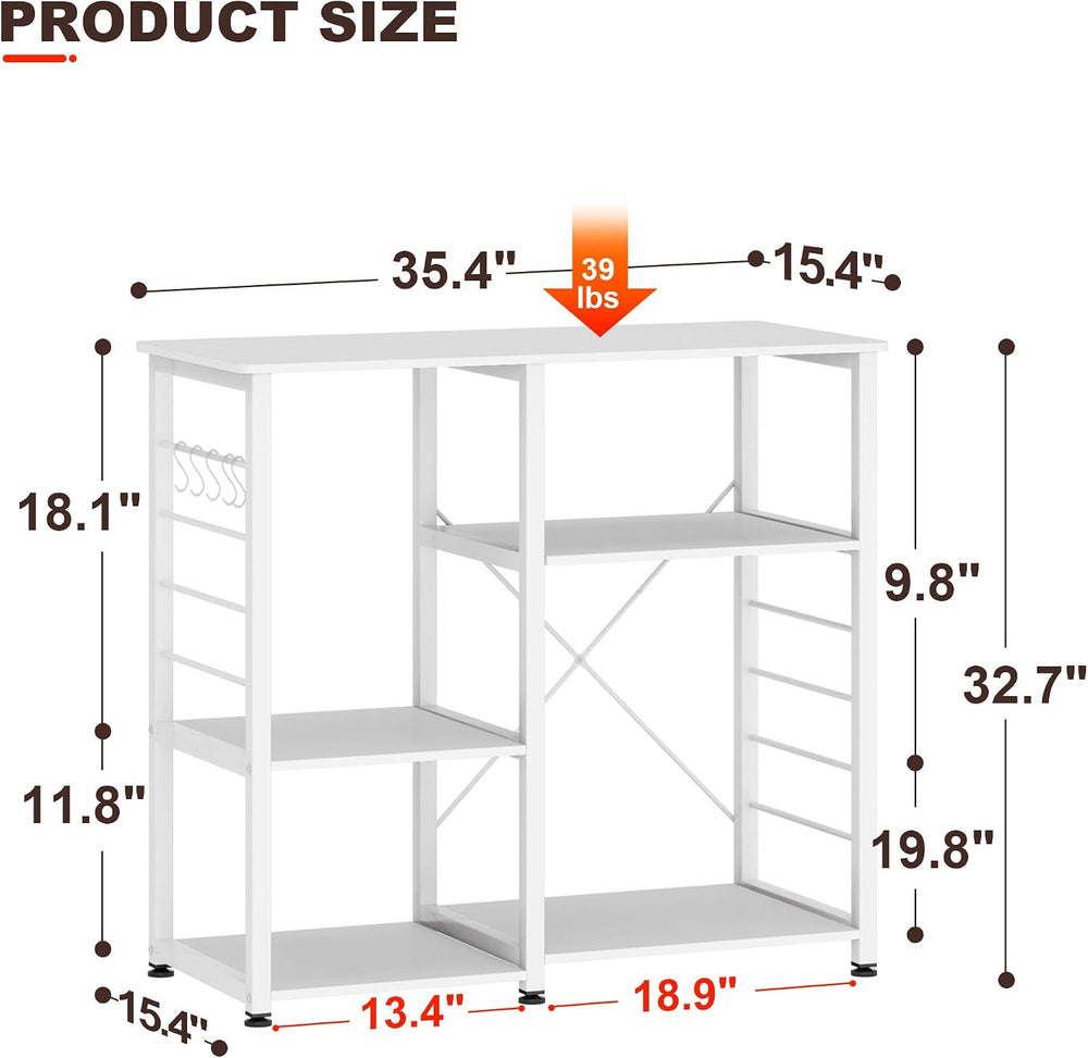 soges Baker's Shelves, Kitchen Shelf, Standing Shelf, Microwave Holder, B...