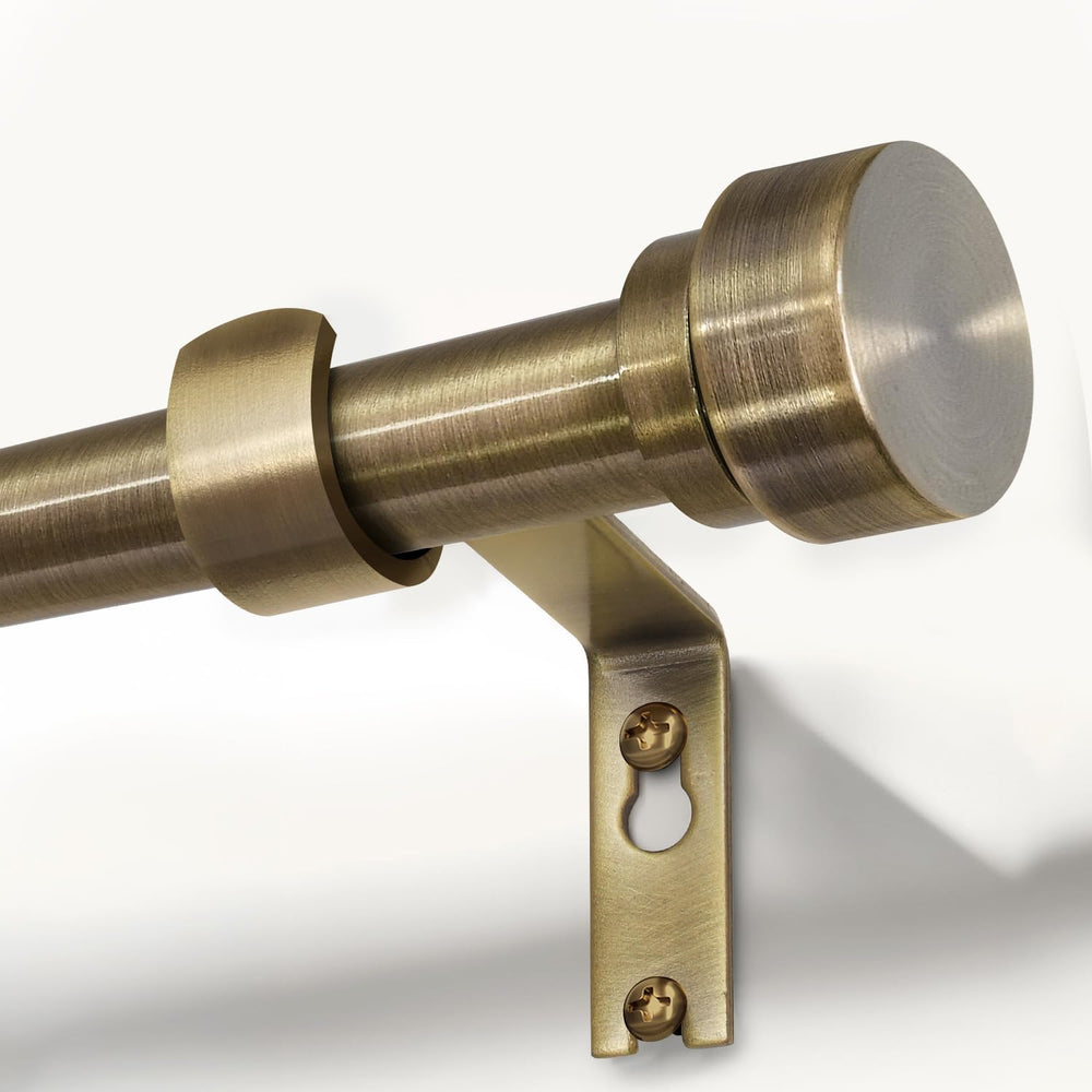 Lootkell Antique Bronze Curtain Rods for Windows 72 to 144 Inches Adjustable ...