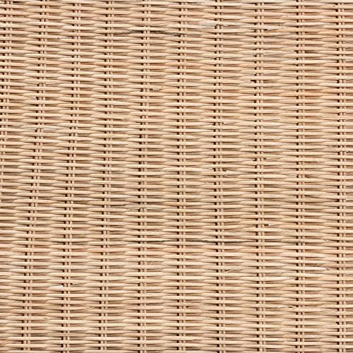 Bali & pari Farica Modern Bohemian Natural Rattan and Mahogany Accent Bench
