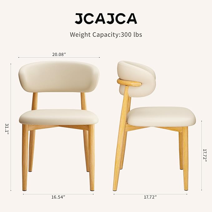 Kitchen Dining Chairs Set of 4 Modern Upholstered Leather Farmhouse Dining Ro...