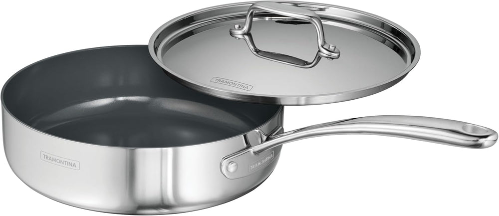 Tramontina Utsava Tri-Ply Clad Stainless Steel 2.9-Quart Saute Pan