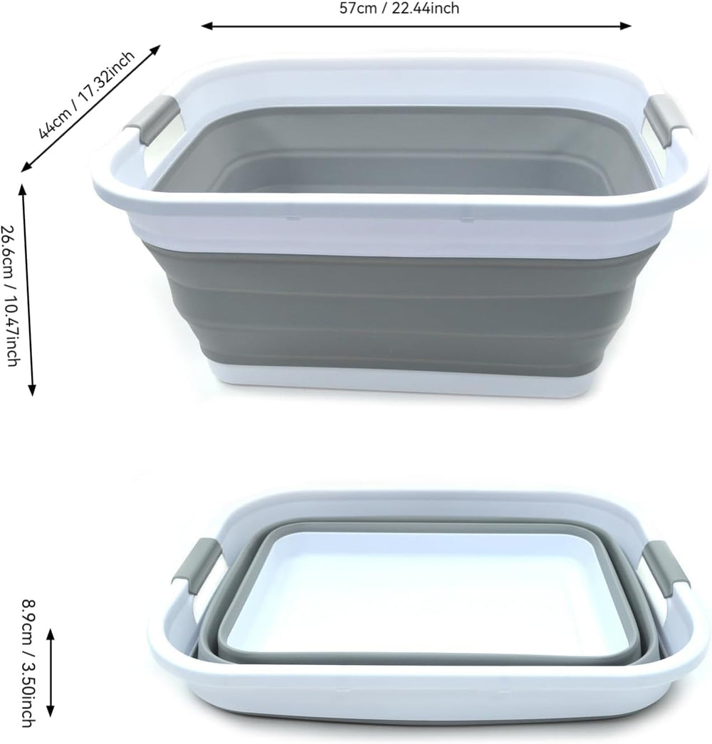 SAMMART 41L (10.8 gallon) Collapsible Plastic Laundry Basket-Foldable Pop Up ...