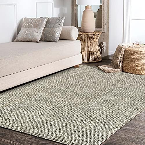 JONATHAN Y Pata Hand Woven Chunky Jute Gray Indoor Area Rug, 6x9, Bohemian, R...