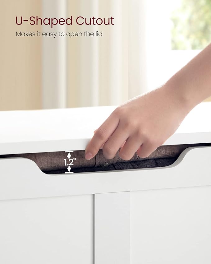 VASAGLE Storage Chest, Storage Trunk with 2 Safety Hinges, Storage Bench, Sho...