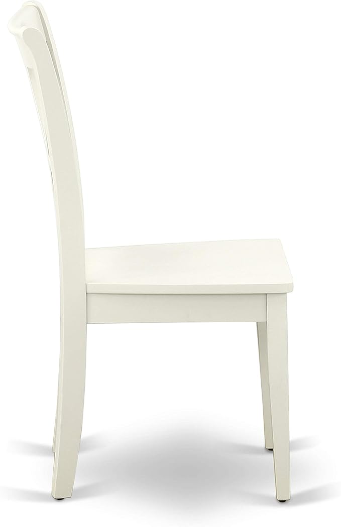 East West Furniture CLC-LWH-W Clarksville Dining Room Chairs - Double Cross B...