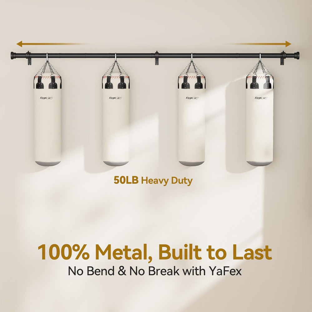 YaFex Curtain Rods 32-170 Inch, Heavy Duty 1 Inch Adjustable Curtain Rod for ...
