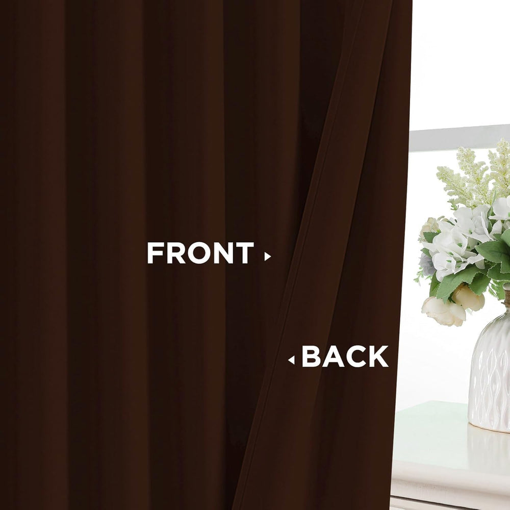Joydeco Blackout Curtains 96 Inches Long for Bedroom, Thermal Insulated Black...