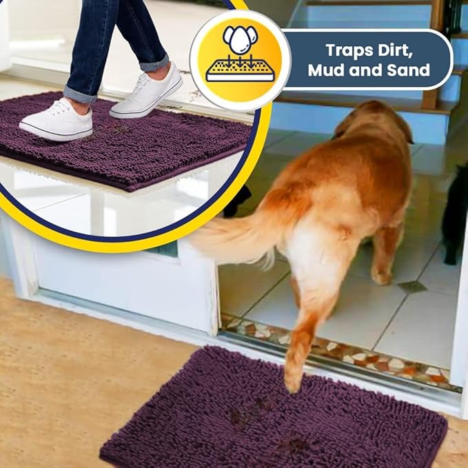 Muddy Mat® | Super Absorbent Door Mat Indoor, Microfiber Quick Dry Chenille