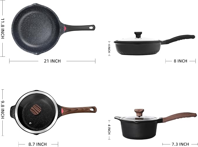 Vinchef Nonstick Sauce Pan & Skillet