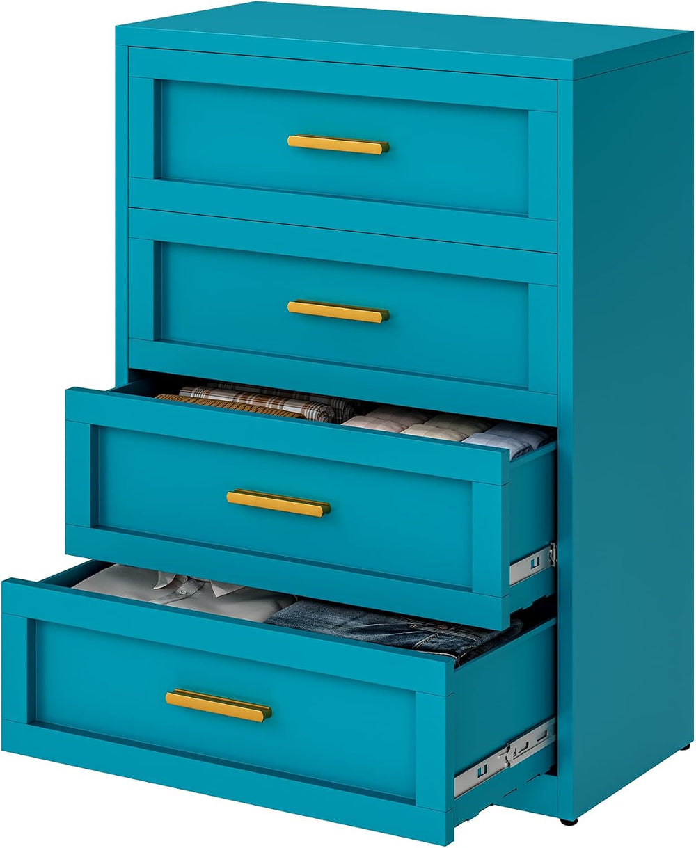 Washsemba Metal 4 Drawer Dresser,15.8" D x 31.5" W x 39.25" H,...