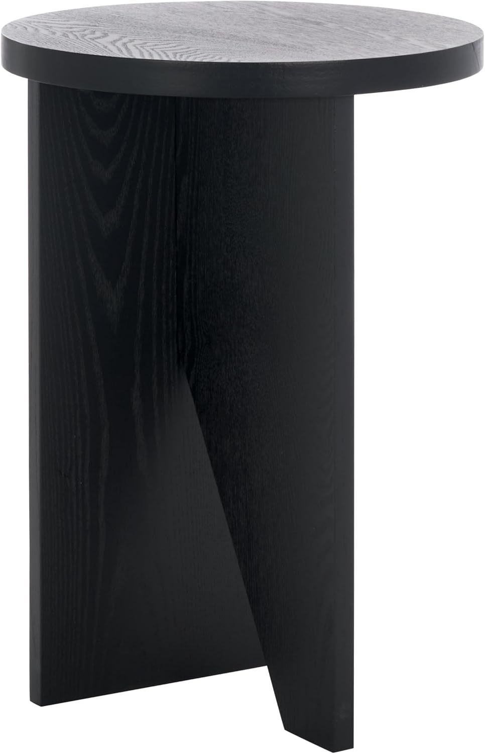 SAFAVIEH Home Collection Barashi Black Asymmetrical Round Top End Table