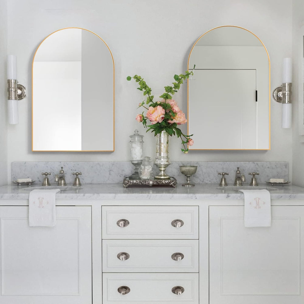 Wall Mounted Mirror, Arched Wall Mirror for Bathroom, 20"x30" Arch ...