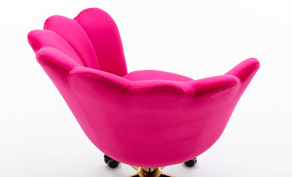 Comfy Home Office Task Chair with Wheels, Cute Modern Upholstered Velvet Seas...