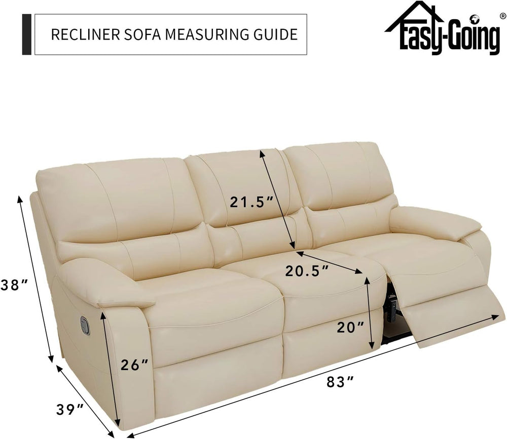 Easy-Going 8 Pieces Recliner Couch Stretch Sofa Slipcover Beige