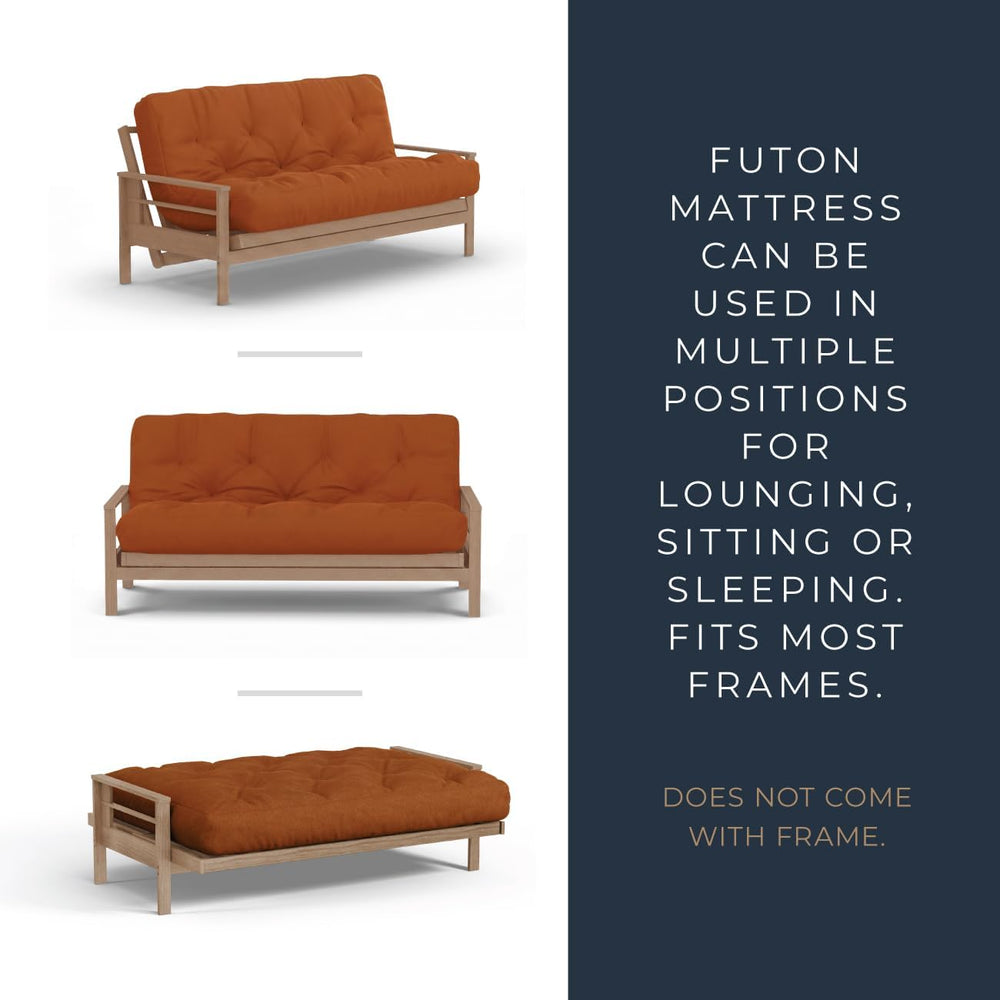 Loosh Home |10" Full Size Futon Sofa Bed Pocket Coil Mattress - USA Made...