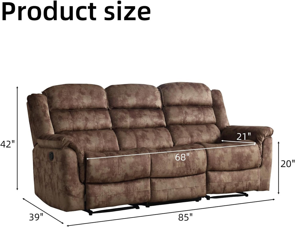 EBELLO Reclining Sofa for Living Room, Extra Wide Modern Overstuffed 3 Seat R...