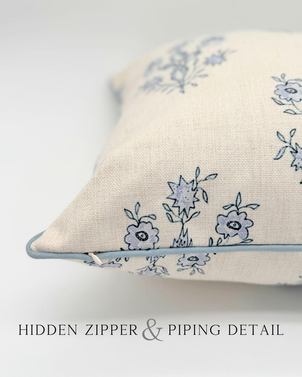 Jillien Harbor “The Mary” Blue and White Decorative Throw Pillow Cover – Flor...