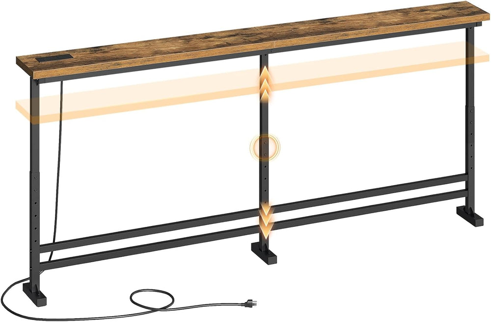 YATINEY 78.7" Console Table with Adjustable Height (27.6"-35.4"...