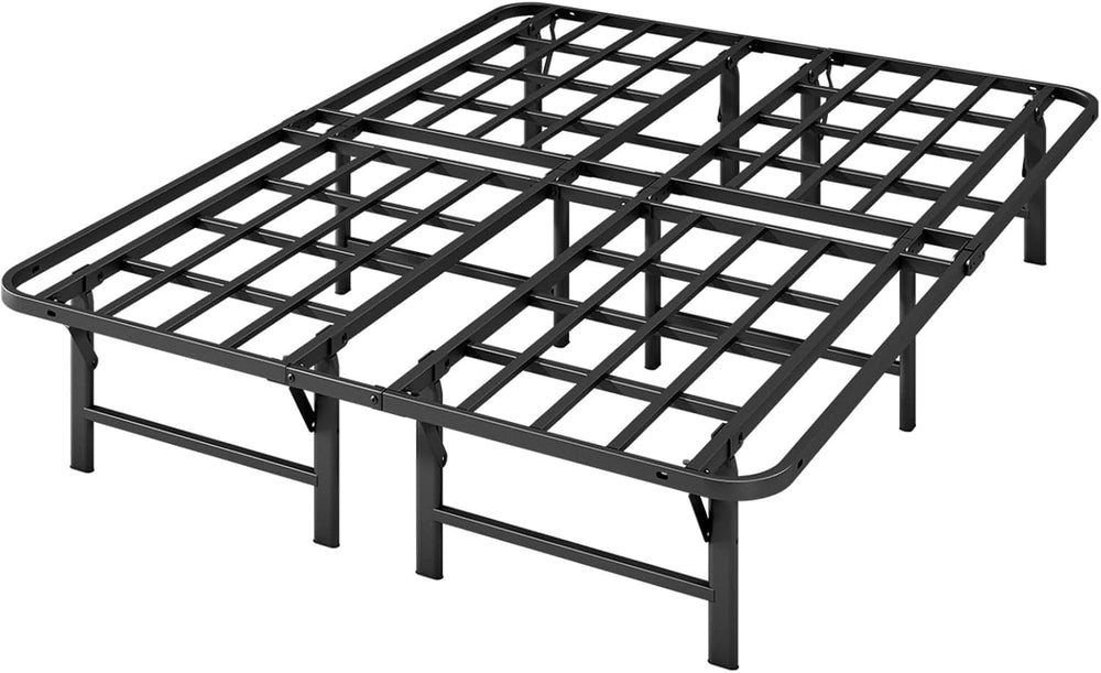 ZIYOO Heavy Duty Full Size Folding Bed Frame, 14 Inch High Metal Platform Dou...