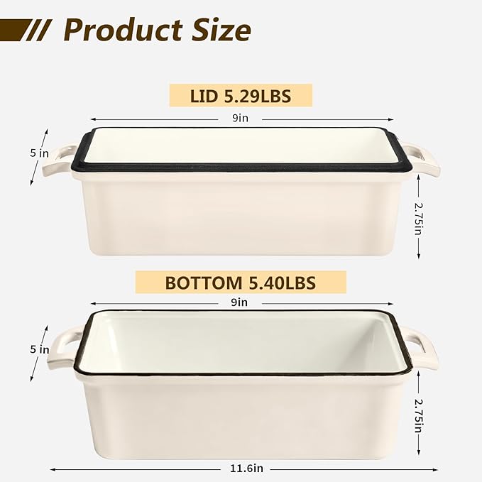 Wildone 2 in 1 Enameled Cast Iron Bread Pan