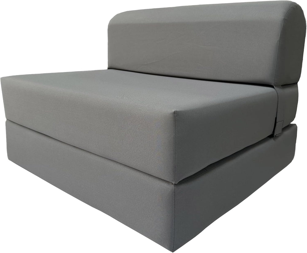 D&D Futon Furniture Sleeper Chair Folding Foam Bed, Portable Studio Guest...